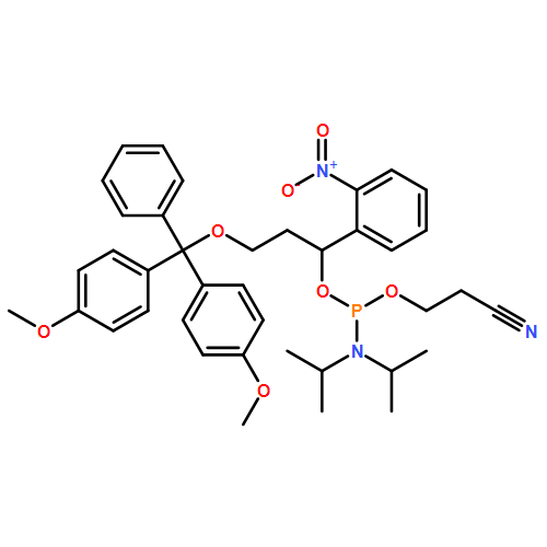 Phosphoramidous acid, N,N-bis(1-methylethyl)-, 3-[bis(4-methoxyphenyl)phenylmethoxy]-1-(2-nitrophenyl)propyl 2-cyanoethyl ester