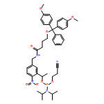 Phosphoramidous acid, N,N-bis(1-methylethyl)-, 1-[5-[[[4-[bis(4-methoxyphenyl)phenylmethoxy]-1-oxobutyl]amino]methyl]-2-nitrophenyl]ethyl 2-cyanoethyl ester