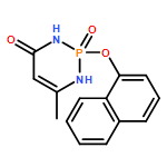 1,3,2-Diazaphosphorin-4(1H)-one, 2,3-dihydro-6-methyl-2-(1-naphthalenyloxy)-, 2-oxide