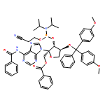 Benzamide, N-[9-[1-O-benzoyl-4-O-[bis(4-methoxyphenyl)phenylmethyl]-3-O-[[bis(1-methylethyl)amino](2-cyanoethoxy)phosphino]-α-L-threo-2-pentulofuranosyl]-9H-purin-6-yl]-