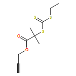 Propanoic acid, 2-[[(ethylthio)thioxomethyl]thio]-2-methyl-, 2-propyn-1-yl ester