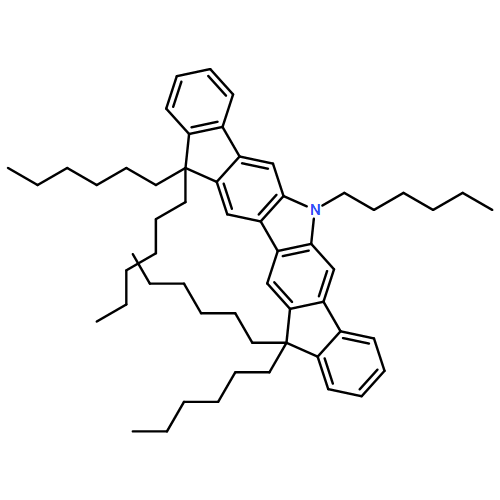 6H-Diindeno[1,2-b:2',1'-h]carbazole, 6,12,12,15,15-pentahexyl-12,15-dihydro-