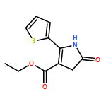 1H-Pyrrole-3-carboxylic acid, 4,5-dihydro-5-oxo-2-(2-thienyl)-, ethyl ester