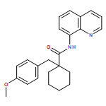 Cyclohexanecarboxamide, 1-[(4-methoxyphenyl)methyl]-N-8-quinolinyl- 
