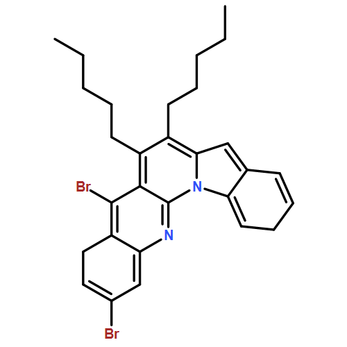Benz[g]indolo[1,2-a][1,8]naphthyridine, 2,5-dibromo-6,7-dipentyl- 