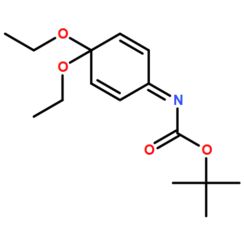 Carbamic acid, N-(4,4-diethoxy-2,5-cyclohexadien-1-ylidene)-, 1,1-dimethylethyl ester 