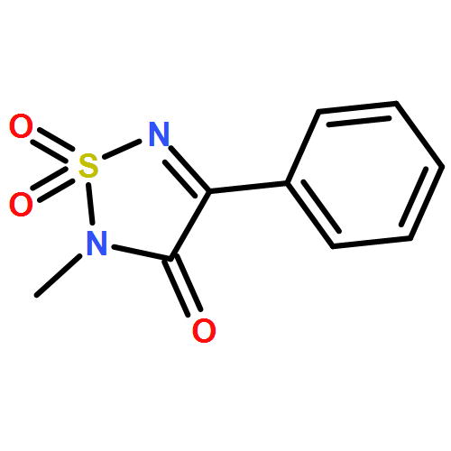 1,2,5-Thiadiazol-3(2H)-one, 2-methyl-4-phenyl-, 1,1-dioxide 