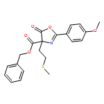 4-Oxazolecarboxylic acid, 4,5-dihydro-2-(4-methoxyphenyl)-4-[2-(methylthio)ethyl]-5-oxo-, phenylmethyl ester, (4S)- 