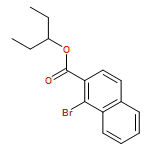 2-Naphthalenecarboxylic acid, 1-bromo-, 1-ethylpropyl ester 