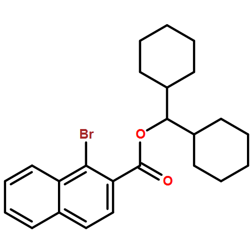 2-Naphthalenecarboxylic acid, 1-bromo-, dicyclohexylmethyl ester 