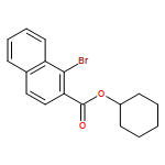 2-Naphthalenecarboxylic acid, 1-bromo-, cyclohexyl ester 