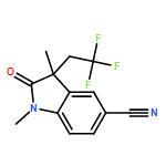 1H-Indole-5-carbonitrile, 2,3-dihydro-1,3-dimethyl-2-oxo-3-(2,2,2-trifluoroethyl)- 