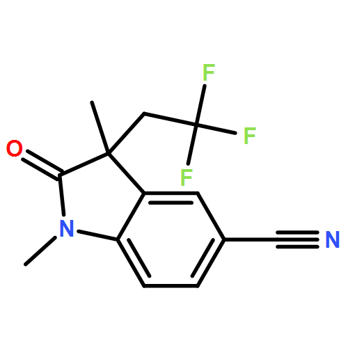 1H-Indole-5-carbonitrile, 2,3-dihydro-1,3-dimethyl-2-oxo-3-(2,2,2-trifluoroethyl)- 