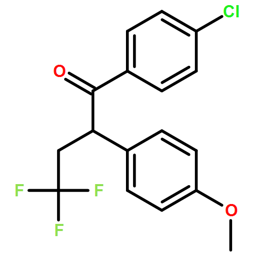 1-Butanone, 1-(4-chlorophenyl)-4,4,4-trifluoro-2-(4-methoxyphenyl)- 