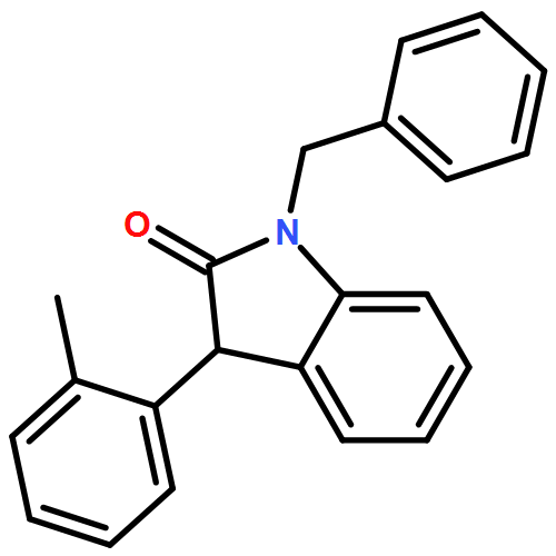 2H-Indol-2-one, 1,3-dihydro-3-(2-methylphenyl)-1-(phenylmethyl)- 