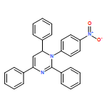 Pyrimidine, 1,6-dihydro-1-(4-nitrophenyl)-2,4,6-triphenyl- 