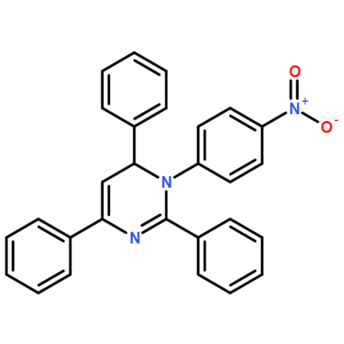 Pyrimidine, 1,6-dihydro-1-(4-nitrophenyl)-2,4,6-triphenyl- 