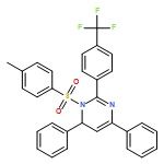 Pyrimidine, 1,6-dihydro-1-[(4-methylphenyl)sulfonyl]-4,6-diphenyl-2-[4-(trifluoromethyl)phenyl]- 
