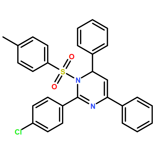 Pyrimidine, 2-(4-chlorophenyl)-1,6-dihydro-1-[(4-methylphenyl)sulfonyl]-4,6-diphenyl- 