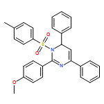 Pyrimidine, 1,6-dihydro-2-(4-methoxyphenyl)-1-[(4-methylphenyl)sulfonyl]-4,6-diphenyl- 