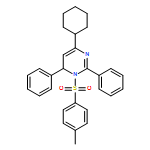 Pyrimidine, 4-cyclohexyl-1,6-dihydro-1-[(4-methylphenyl)sulfonyl]-2,6-diphenyl- 