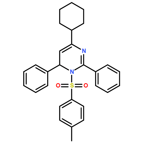 Pyrimidine, 4-cyclohexyl-1,6-dihydro-1-[(4-methylphenyl)sulfonyl]-2,6-diphenyl- 