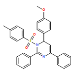 Pyrimidine, 1,6-dihydro-6-(4-methoxyphenyl)-1-[(4-methylphenyl)sulfonyl]-2,4-diphenyl- 