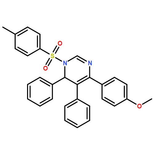 Pyrimidine, 1,6-dihydro-4-(4-methoxyphenyl)-1-[(4-methylphenyl)sulfonyl]-5,6-diphenyl- 