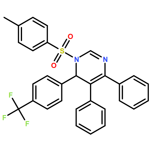 Pyrimidine, 1,6-dihydro-1-[(4-methylphenyl)sulfonyl]-4,5-diphenyl-6-[4-(trifluoromethyl)phenyl]- 