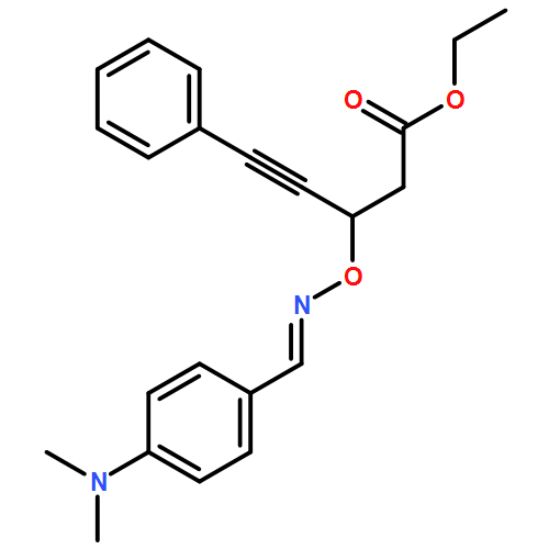 4-Pentynoic acid, 3-[[(E)-[[4-(dimethylamino)phenyl]methylene]amino]oxy]-5-phenyl-, ethyl ester 