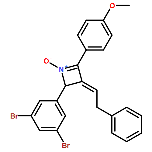 Azete, 2-(3,5-dibromophenyl)-2,3-dihydro-4-(4-methoxyphenyl)-3-(2-phenylethylidene)-, 1-oxide, (3E)- 