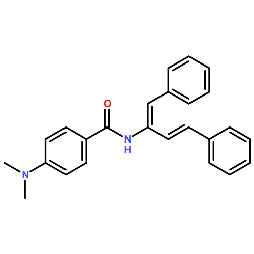 Benzamide, 4-(dimethylamino)-N-[(1Z,2E)-3-phenyl-1-(phenylmethylene)-2-propen-1-yl]- 