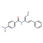 Benzamide, 4-(dimethylamino)-N-[(1E)-1-[(1E)-2-phenylethenyl]-1-buten-1-yl]- 