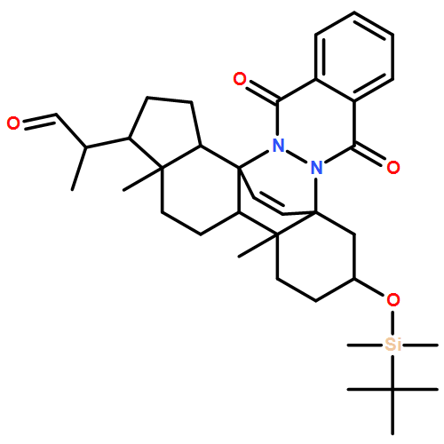 9a,17a-Etheno-1H-benzo[c]cyclopenta[h]phthalazino[2,3-a]cinnoline-3-acetaldehyde, 8-[[(1,1-dimethylethyl)dimethylsilyl]oxy]-2,3,3a,4,5,5a,5b,6,7,8,9,11,16,17b-tetradecahydro-α,3a,5b-trimethyl-11,16-dioxo-, (αS,3R,3aR,5aR,5bR,8S,9aS,17aS,17bR)- 