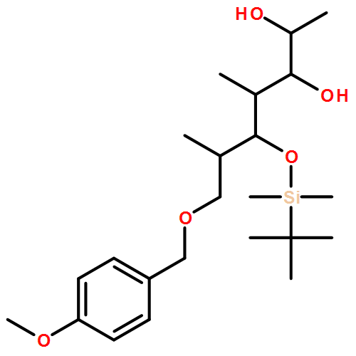 D-allo-Heptitol, 1,4,6-trideoxy-5-O-[(1,1-dimethylethyl)dimethylsilyl]-7-O-[(4-methoxyphenyl)methyl]-4,6-dimethyl-, (3ξ)- 