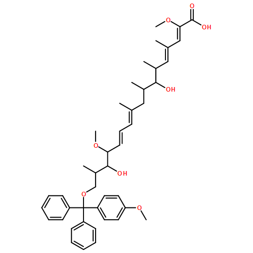 2,4,10,12-Heptadecatetraenoic acid, 7,15-dihydroxy-2,14-dimethoxy-17-[(4-methoxyphenyl)diphenylmethoxy]-4,6,8,10,16-pentamethyl-, (2Z,4E,6R,7S,8S,10E,12E,14S,15R,16S)- 
