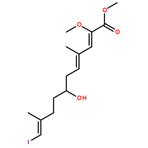 2,4,10-Undecatrienoic acid, 7-hydroxy-11-iodo-2-methoxy-4,10-dimethyl-, methyl ester, (2Z,4E,7S,10E)- 