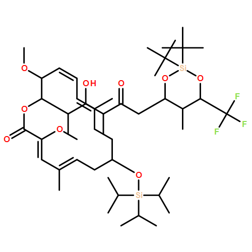 Oxacyclohexadeca-3,5,11,13-tetraen-2-one, 16-[(1S,2R,3S)-5-[(4R,5S,6S)-2,2-bis(1,1-dimethylethyl)-5-methyl-6-(trifluoromethyl)-1,3-dioxa-2-silacyclohex-4-yl]-2-hydroxy-1,3-dimethyl-4-oxopentyl]-3,15-dimethoxy-5,11-dimethyl-8-[[tris(1-methylethyl)silyl]oxy]-, (3Z,5E,8S,11E,13E,15S,16R)- 