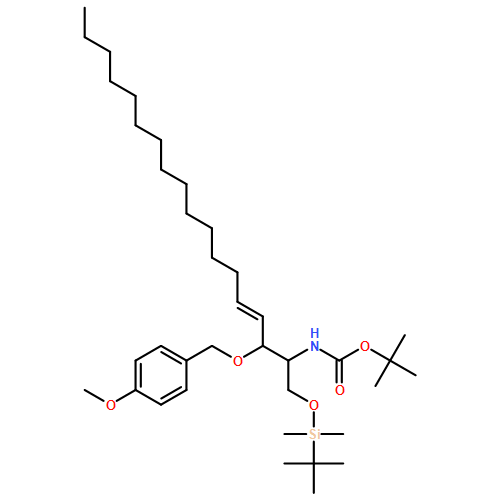 Carbamic acid, N-[(1S,2R,3E)-1-[[[(1,1-dimethylethyl)dimethylsilyl]oxy]methyl]-2-[(4-methoxyphenyl)methoxy]-3-heptadecen-1-yl]-, 1,1-dimethylethyl ester 