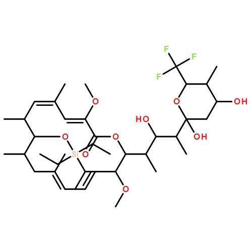 Oxacyclohexadeca-3,5,11,13-tetraen-2-one, 8-[[diethyl(1-methylethyl)silyl]oxy]-16-[(1S,2R,3S)-2-hydroxy-1-methyl-3-[(2R,4R,5S,6S)-tetrahydro-2,4-dihydroxy-5-methyl-6-(trifluoromethyl)-2H-pyran-2-yl]butyl]-3,15-dimethoxy-5,7,9,11-tetramethyl-, (3Z,5E,7R,8S,9S,11E,13E,15S,16R)- 