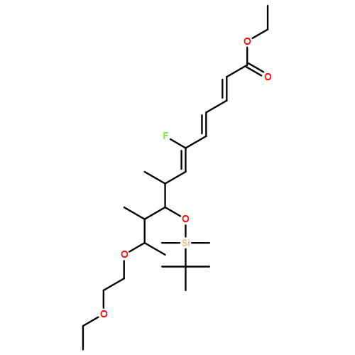 2,4,6-Dodecatrienoic acid, 9-[[(1,1-dimethylethyl)dimethylsilyl]oxy]-11-(2-ethoxyethoxy)-6-fluoro-8,10-dimethyl-, ethyl ester, (2E,4E,6E,8S,9R,10S,11S)- 