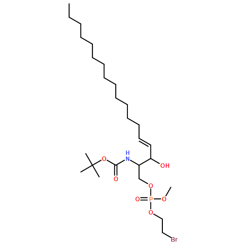 5,7-Dioxa-2-aza-6-phosphanonanoic acid, 9-bromo-3-[(1R,2E)-1-hydroxy-2-hexadecenyl]-6-methoxy-, 1,1-dimethylethyl ester, 6-oxide, (3S)- 