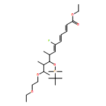2,4,6-Dodecatrienoic acid, 9-[[(1,1-dimethylethyl)dimethylsilyl]oxy]-11-(2-ethoxyethoxy)-6-fluoro-8,10-dimethyl-, ethyl ester, (2E,4E,6Z,8S,9R,10S,11S)- 