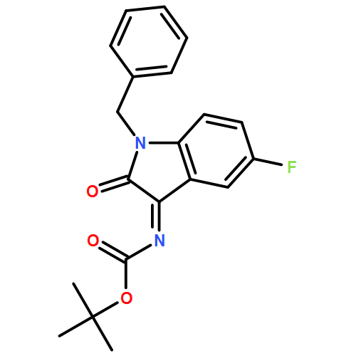 Carbamic acid, N-[5-fluoro-1,2-dihydro-2-oxo-1-(phenylmethyl)-3H-indol-3-ylidene]-, 1,1-dimethylethyl ester 