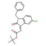 Carbamic acid, N-[5-chloro-1,2-dihydro-2-oxo-1-(phenylmethyl)-3H-indol-3-ylidene]-, 1,1-dimethylethyl ester 