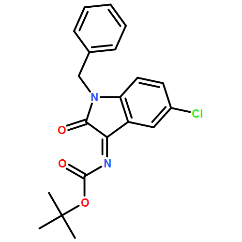 Carbamic acid, N-[5-chloro-1,2-dihydro-2-oxo-1-(phenylmethyl)-3H-indol-3-ylidene]-, 1,1-dimethylethyl ester 