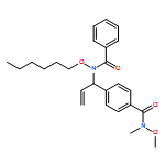 Benzamide, 4-[1-[benzoyl(hexyloxy)amino]-2-propen-1-yl]-N-methoxy-N-methyl-, (+)- 
