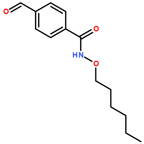 Benzamide, 4-formyl-N-(hexyloxy)- 