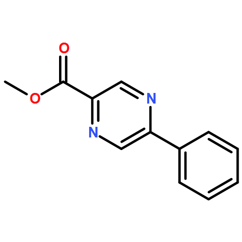2-Pyrazinecarboxylic acid, 5-phenyl-, methyl ester 