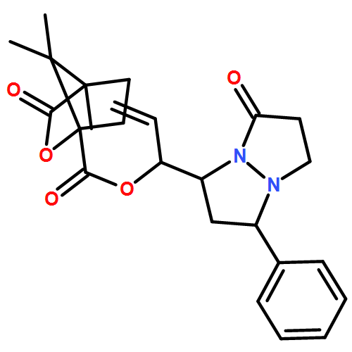 2-Oxabicyclo[2.2.1]heptane-1-carboxylic acid, 4,7,7-trimethyl-3-oxo-, (1R)-1-[(1R,3R)-tetrahydro-7-oxo-3-phenyl-1H,5H-pyrazolo[1,2-a]pyrazol-1-yl]-2-propen-1-yl ester, (1S,4R)- 